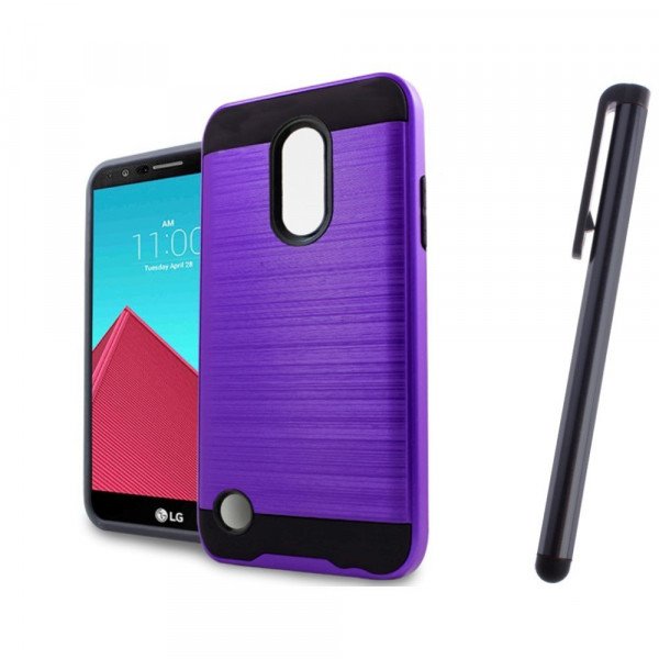 Wholesale LG Aristo, LG LV3, LG MS210 Armor Hybrid Case (Purple)
